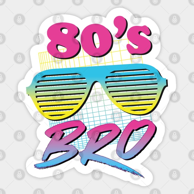 80's Bro Vintage Blinds Sunglasses Throwback Party Costume Sticker by andzoo